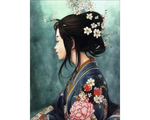 Leinwandbild geisha 84x116 - leinwandbild, i