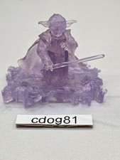 Star Wars "Holographic Yoda" mit Lichtschwert und Base, Hasbro 2004