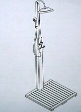 Cascada Gartendusche Shorea Hartholz Kopfbrause Handbrause H-210cm Pooldusche