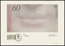 KUNST-EDITION 1986 BRD 1278 EUROPA CEPT KUNST MICHELANGELO HANDSIGNIERT !!