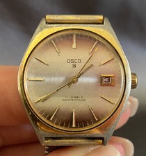 OSCO S 17 Jewels Shockproof Herren Uhr Armbanduhr Handaufzug mechanisch #117