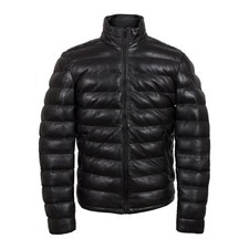 Herren Echtleder Steppjacke