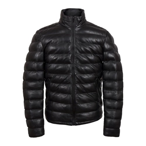 Herren echtleder steppjacke - herren,