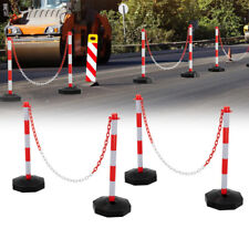 Absperrpfosten Set Absperrbaken Leitpfosten Rot/Weiß Kettenpfosten flexibel