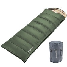Skandika Iceland Decken Schlafsack koppelbar 220x80 bis 5°C  dunkelgrün B-Ware