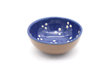 Bürgeler Keramik kleine Schale Dipschale Schälchen weiße Punkte Dekor Ø 8 cm