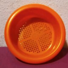 DDR PNEUMANT Abtropf Sieb Schüssel Orange 23,5 cm Durchmesser VINTAGE OSTALGIE