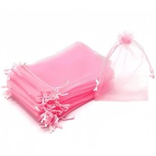 Rosa Organzasäckchen, 10x15cm