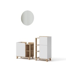 Badmöbel-Set Vicco Karen 3 Teile, mit Midischrank