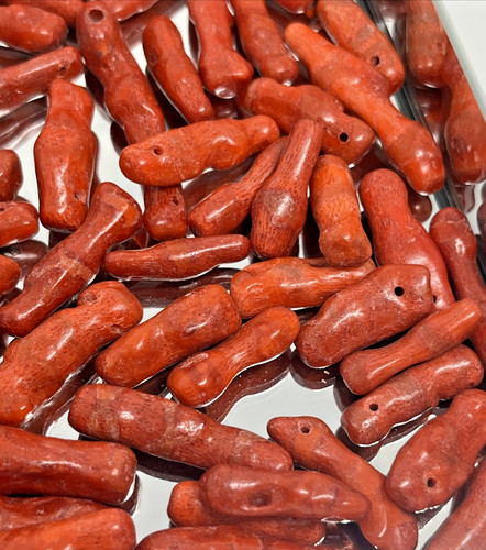 Echte rote koralle perlen - rote,