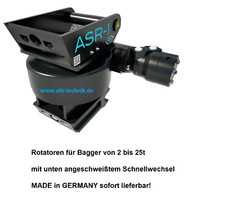 Rotator Hydraulik Drehwerk ASR-1 mit MS 01 u. Schnellwechsler Mini Bagger bis 2t