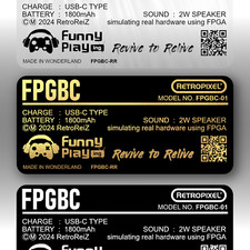 FPGBC Aufkleber für GBC Gehäuse Shell FunnyPlaying FPGBC Typ Seriennummer