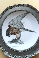 Turmfalke Wandteller Porzellan