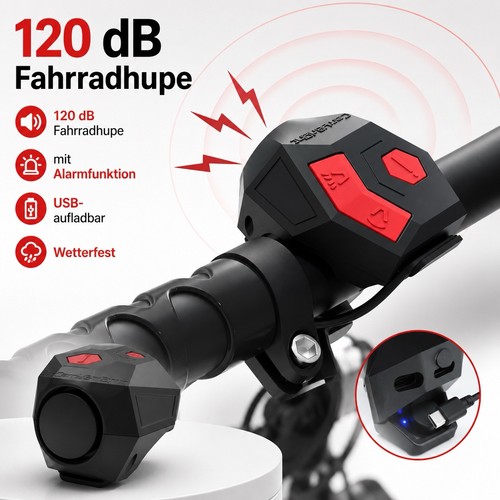 120 fahrradhupe usb - 120,
