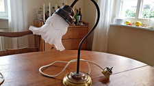 Tischleuchte,  Messinglampe, Vintage, Landhaus-Leuchte 