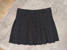 H&M Exclusive Falten Rock Grau Gr. 38 Mini Sport Kariert Neu Winter Fashion