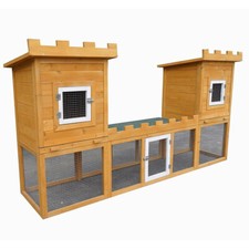 Kleintierstall Hasenstall Freigehege Schloss mit Kaninchenstall Käfig Hamster