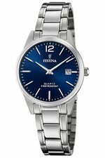 Festina Uhr Damenuhr Edelstahl Datum silber F20509/3