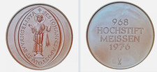 Medaille Böttger Steinzeug - DDR - Älteres Siegel des Domkapitels zu Meißen