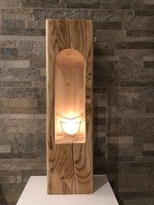 Windlicht Laterne Altholz 55cm Holzbalken Skulptur Unikat Lampe Handmade