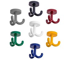 Drehhaken Deckenhaken Dreifachhaken Kunststoff KITA drehbar Kleiderhaken bunt