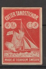 MATCHBOX LABEL SWEDEN - Cutter