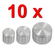 10x ALU Drehknopf silber für
