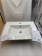 WELLTIME Einbauwaschbecken Trento Mit Nano Glasur 61 cm x 16 cm x 46 cm