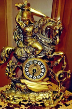 Vintage Kaminuhr 26x25cm