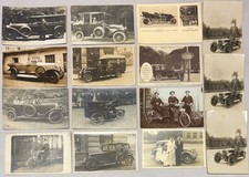 15 alte Ansichtskarten - Fahrzeuge ca. 1900 - 1930er Jahre