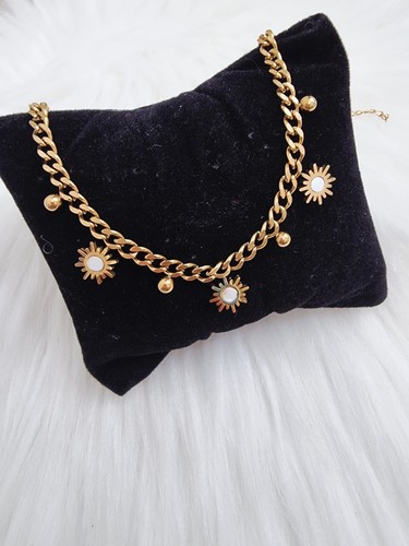 Gold sonne bettelarmband - gold,