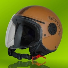 Jethelm H710-RT Motorradhelm Braun mit Visier Größe XS - Retro Stil
