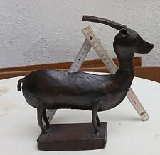 Deko Objekt - Skulptur - Hirsch - Metall - Handarbeit - Höhe 24 cm -B149