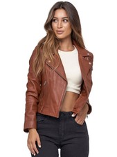 Tazzio Lederjacke Damen Echtleder Jacke Übergangsjacke Leder Mantel Parka
