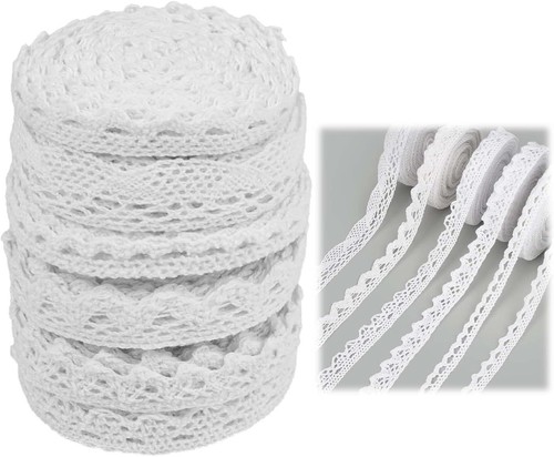 Rollen spitzenband weiß - ,