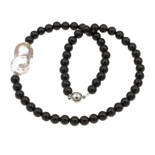 Kette mit schwarzem - , onyx