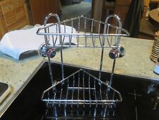 Duschregal Eckregal ohne Bohren 18x18x30cm aus Edelstahl - Gewicht 900 g