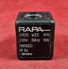 Rapa Magnetventil Magnetspule 230 V M13 M 13 8W 50Hz W33 100 % ED IP 54