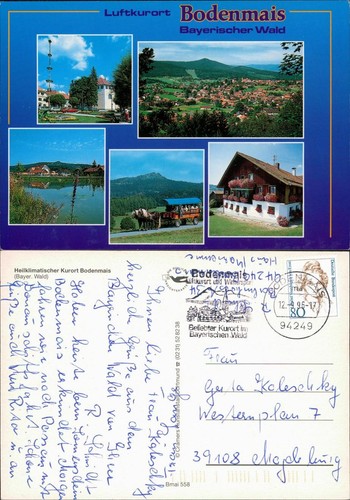 Ansichtskarte bodenmais - ansichtskarte,