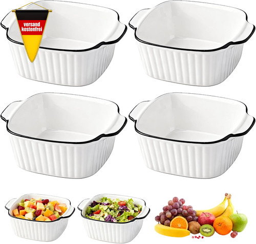 4er set keramik auflaufformen - set,