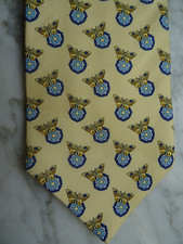 GIANNI VERSACE Designer Krawatte 100%Seide # ZARTGELB/SCHMETTERLINGE/MEDUSEN #