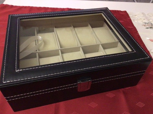 Uhrenbox für uhren schwarz - 10,