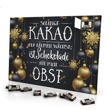 Adventskalender Solange Kakao auf Bäumen wächst ist Schokolade für Mich Obst mit