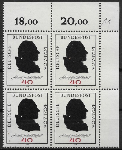 Bund 1974 mi 809 klopstock - bund,