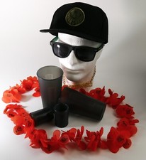 Jägermeister Likör Party Set Brille Goldkette Cap Becher Shot Hawaiikette 8388