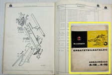IHC Mc Cormick 323 423 523 624 Ersatzteilliste für 4-15 4-16 Anbaumäher 1965