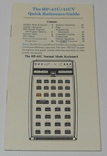 HP Quick Reference Guide f. HP-41C/41CV (00041-90367)