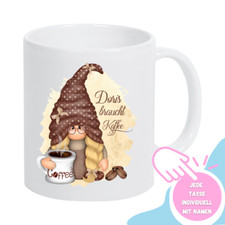 Tasse Personalisiert mit Namen Namenstasse Wichtel Lustig Geburtstag Geschenk