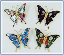 4 BROSCHEN SCHMETTERLING NEU