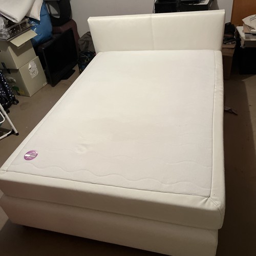 Boxspringbett weis mit topper - weis,